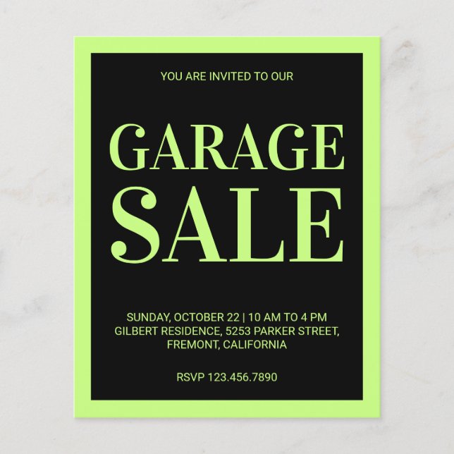Garage Sale Flyer (Framsida)