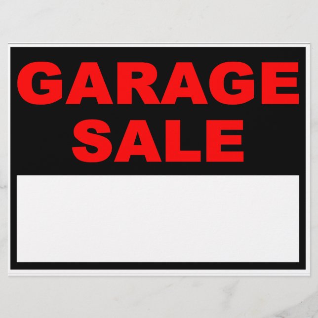 Garage Sale Flyer (Framsidan)