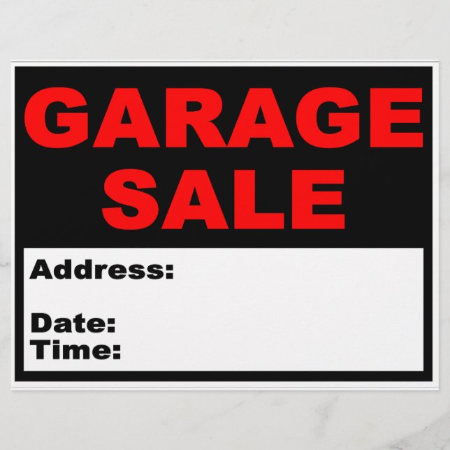 Garage Sale Flyer (Framsidan)