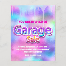 Garage Sale HoloGraph Rosa Glitter Drift Flygblad
