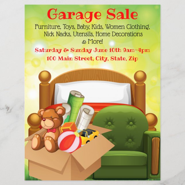 Garage Sale Promotional Flyer (Framsidan)