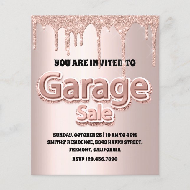 Garage Sale Ro  Powder Glitter Drift Flygblad (Framsidan)