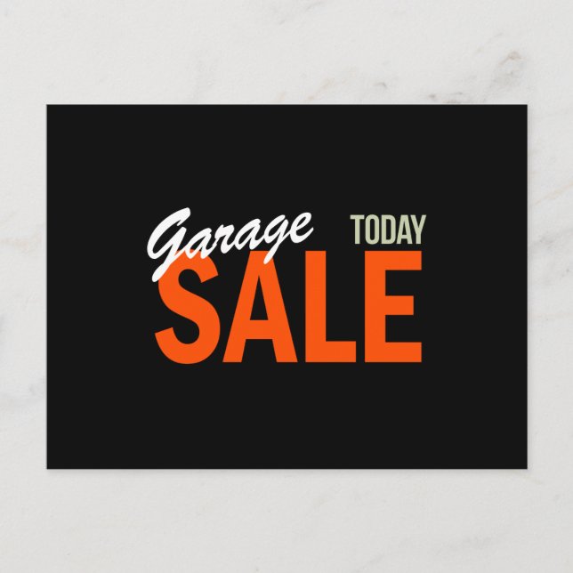 Garage Sale Today Vykort (Framsida)