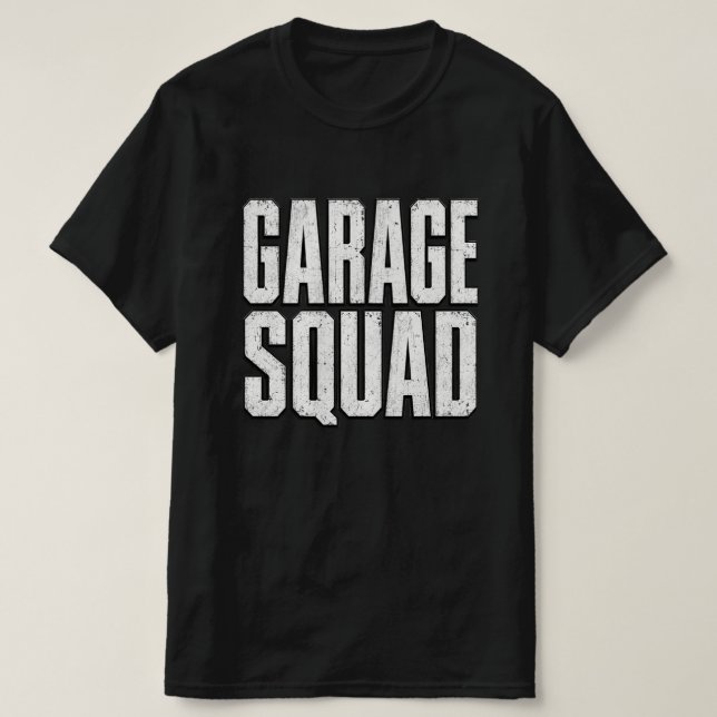 Garage Squad T-shirt, mekanikerpresent T Shirt (Design framsida)