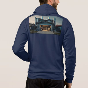 Garage Tech Upgrade män blå Bella hoodie baksida T Shirt
