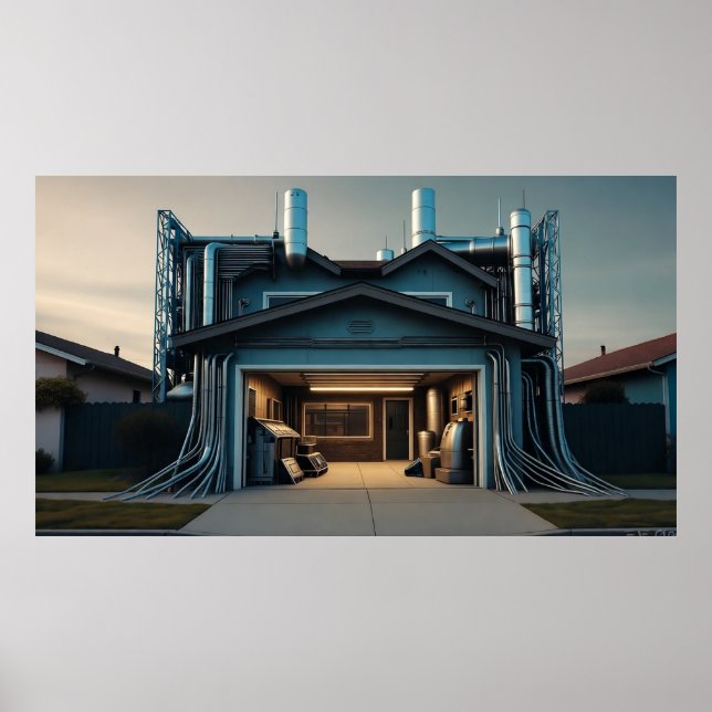 Garage Tech Upgrade matte poster (Framsidan)