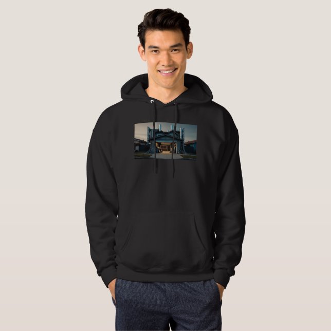 Garage Tech Upgrade men black hooded sweatshirt (Hel framsida)