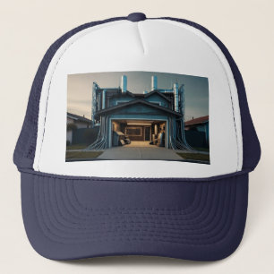 Garage Tech Upgrade svart vit skum trucker hatt Keps