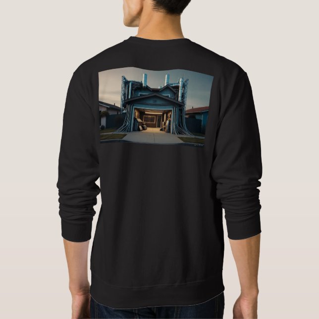 Garage Tech Uppgradera herr svart sweatshirt baksi (Baksida)