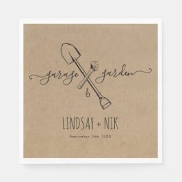 Garage & Trädgård Bröllop / Par-sluts  Pappersservett