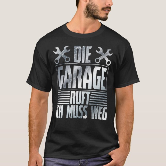 Garageanrop - bilverksverkstaden Mecha T Shirt (Framsida)