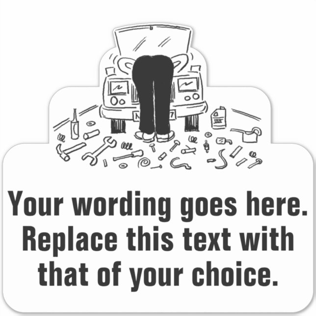 Garagemekanik eller bilservice klistermärken (Framsida)