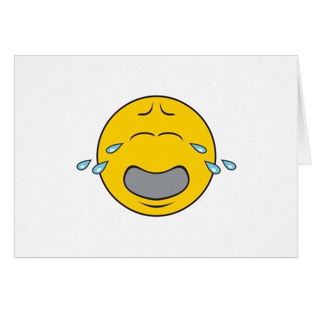 Gårande Gråtande Ansikte Hälsningskort (Framsidan Horizontal)