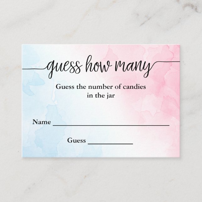 Garantera hur många Rosa- och blåfärgskort det fin Tilläggskort (Framsida)