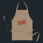 Garanterade för manar | bäst hamburgare för roligt förkläde<br><div class="desc">Garanterade för manar | bäst hamburgare för roligt BBQ-förkläde. Personalizable röd frimärkedesign.</div>