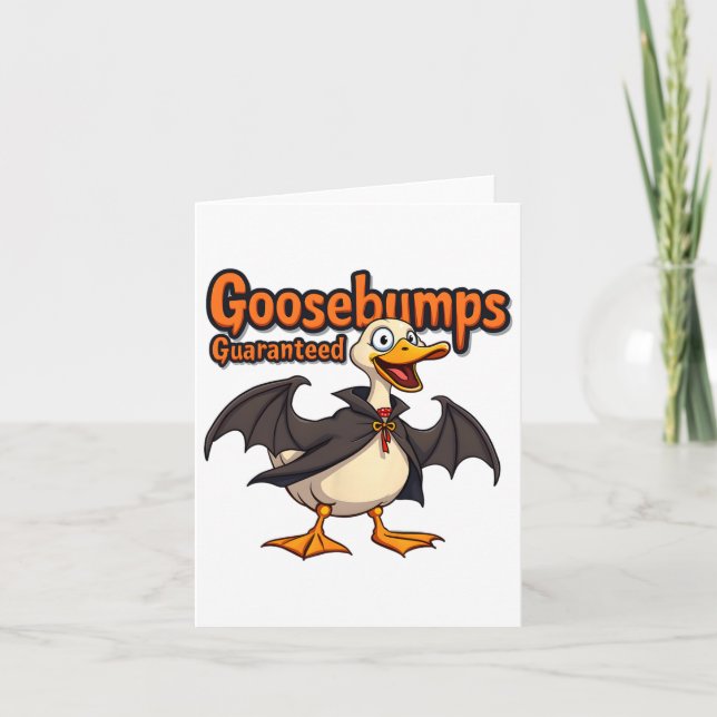 Garanti för Gåshud Rolig Halloween  Kort (Framsida)