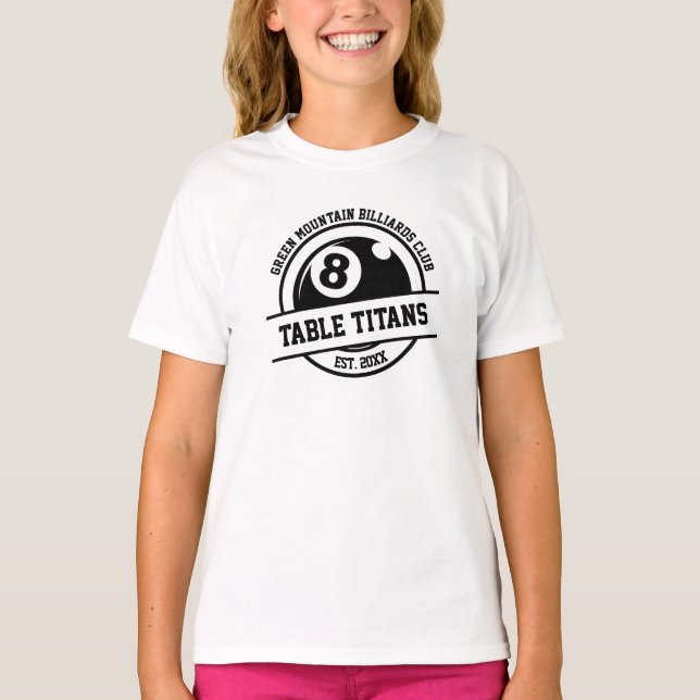 Garantier Bassäng Klubb Team League Namn Year Spon T Shirt (Framsida)