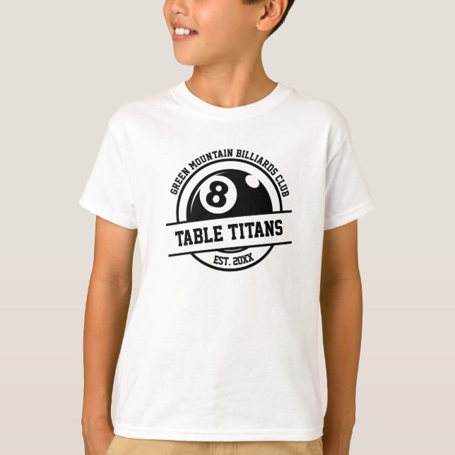 Garantier Bassäng Klubb Team League Namn Year Spon T Shirt (Framsida)