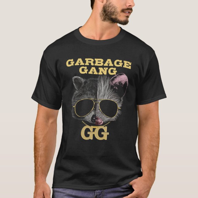Garbage Gang Possum Animals Opossum Animal Raccoon T Shirt (Framsida)