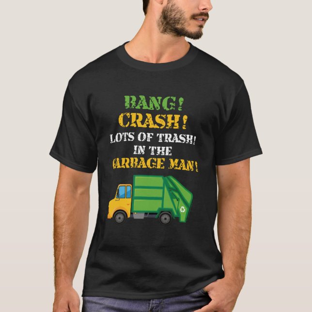Garbage Man Costume Garbage Trucks T-Shirt (Framsida)