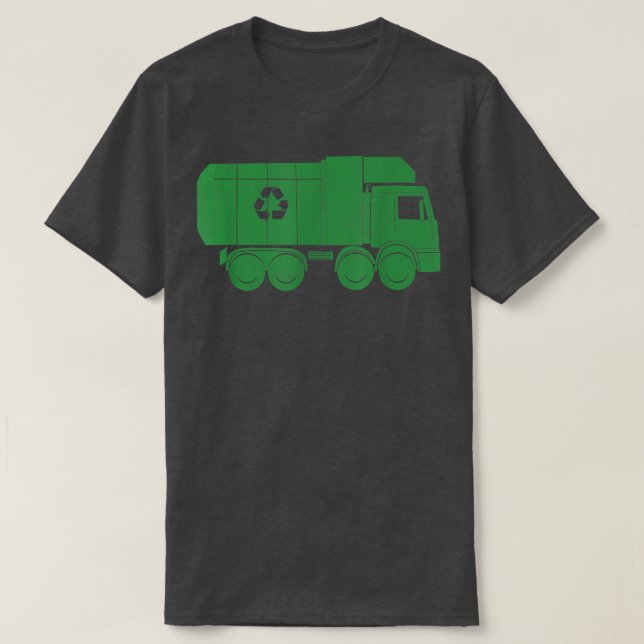 Garbage Smiling Truck Boy Love Recycling Day Dustc T Shirt (Design framsida)