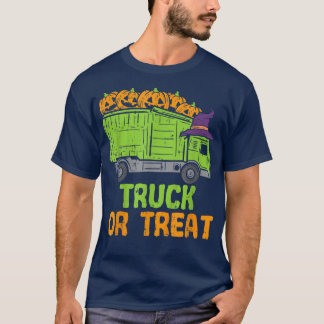 Garbage Truck Pumpkins Toddler Baby Boys Halloween T Shirt