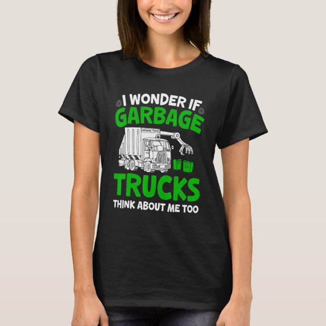 Garbage Trucks Trash Truck For Kids Boys Mens Wome T Shirt (Framsida)