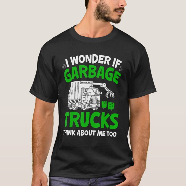 Garbage Trucks Trash Truck For Kids Boys Mens Wome T Shirt (Framsida)