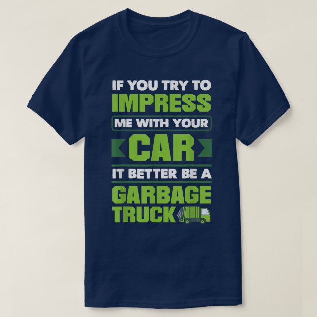 Garbageman Sopor Lastbil Sanitation Worker T Shirt (Design framsida)