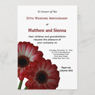 Garbera-årsdagen Inbjudningar