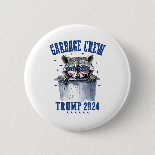 Garbyge Crew Trump 2024 President 47 Trump 2024 Me Knapp (Framsida)