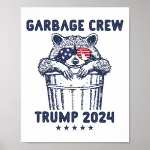 Garbyge Crew Trump Garge Man in Sopor Lastbil Elec Poster
