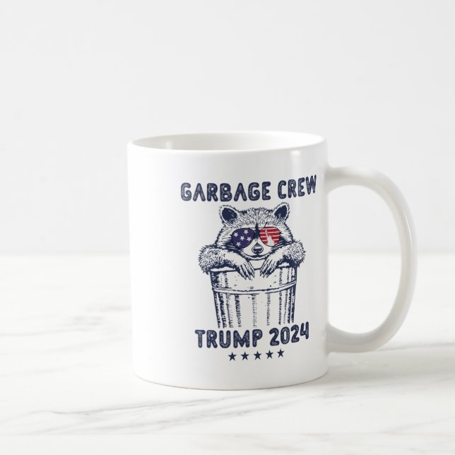 Garbyge Crew Vote Trump 2024 Finny Republican Racc Kaffemugg (Höger)
