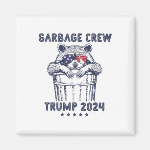 Garbyge Crew Vote Trump 2024 Finny Republican Racc Magnet