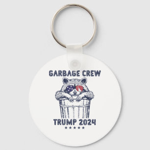 Garbyge Crew Vote Trump 2024 Finny Republican Racc Nyckelring