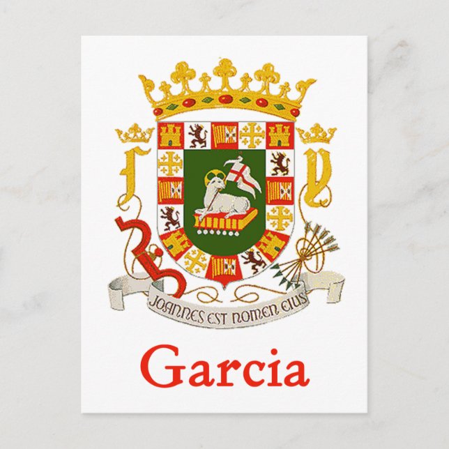 Garcia Shield of Puerto Rico Vykort (Framsida)