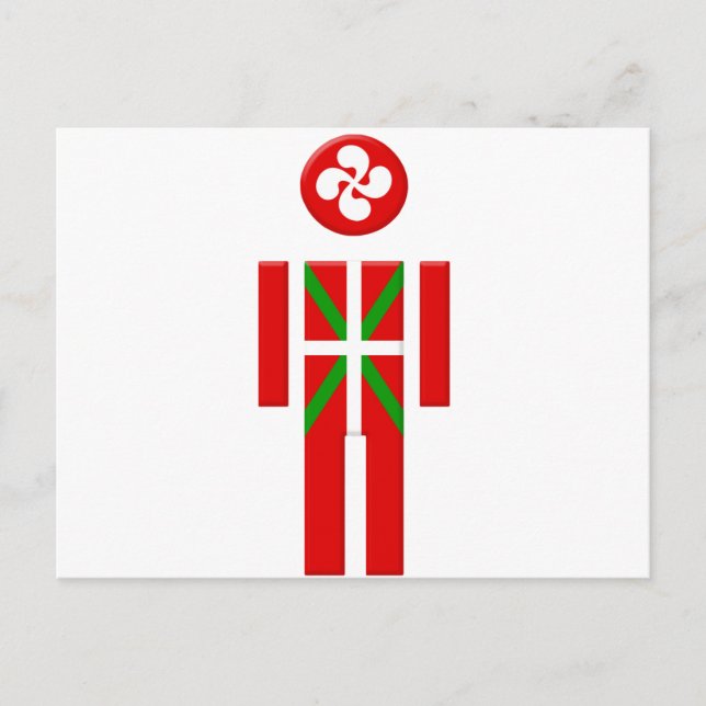 Garçon Basque drapeau Euskadi Vykort (Framsida)