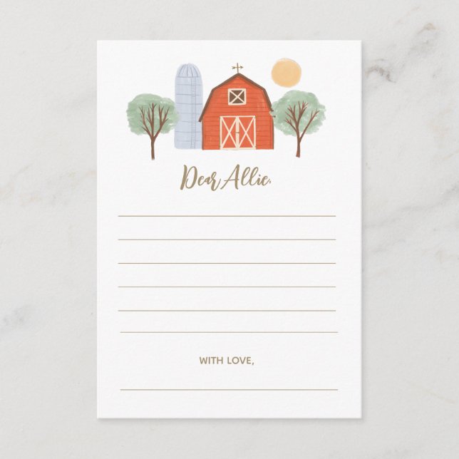 Gård Födelsedagsfest Tidskapsel Kort (Framsida)