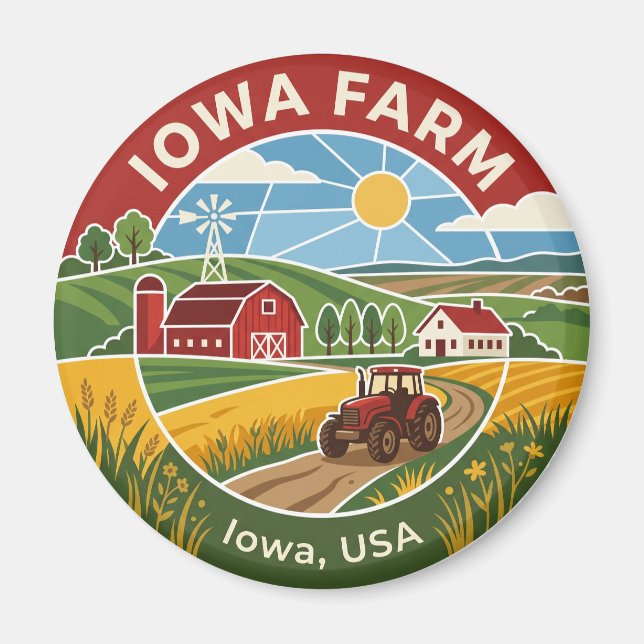 Gård i Iowa Magnet (Framsidan)