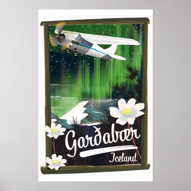 Garðabær Island resemappaffisch Poster (Framsidan)