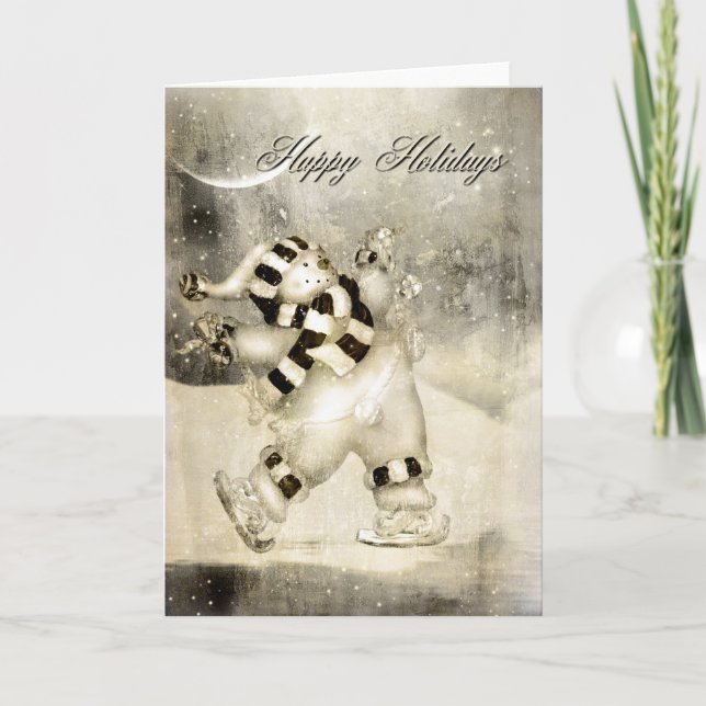 Gårdagens Snögubbe Helgkort (Framsida)