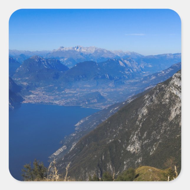 Gardasee Fyrkantigt Klistermärke (Framsida)