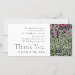 Garden 1 Tulips Sympathy Tack Photo Card 2 Kort