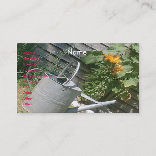 Garden Affärskort Visitkort (Framsida)