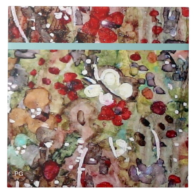 "Garden all a Flutter" Kakelplatta (Framsidan)