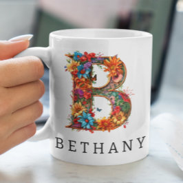 Garden Alphabet Brev B Monogram kaffe Mugg