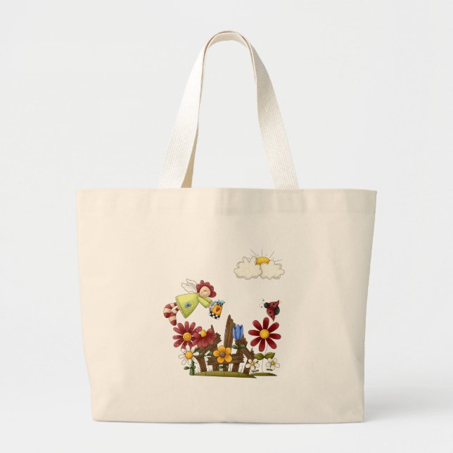 Garden angel jumbo tygkasse (Framsidan)
