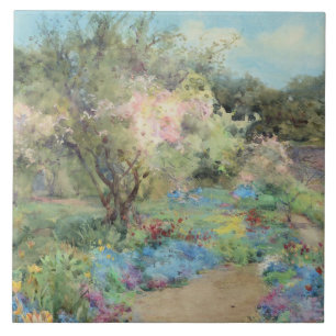 Garden at at Kilmurry (av Mildred Anne Butler) Kakelplatta