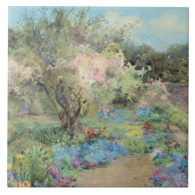 Garden at at Kilmurry (av Mildred Anne Butler) Kakelplatta (Framsidan)