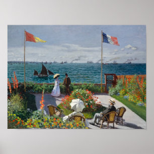 Garden at at Sainte-Adresse (1867) Claude Monet Ar Poster